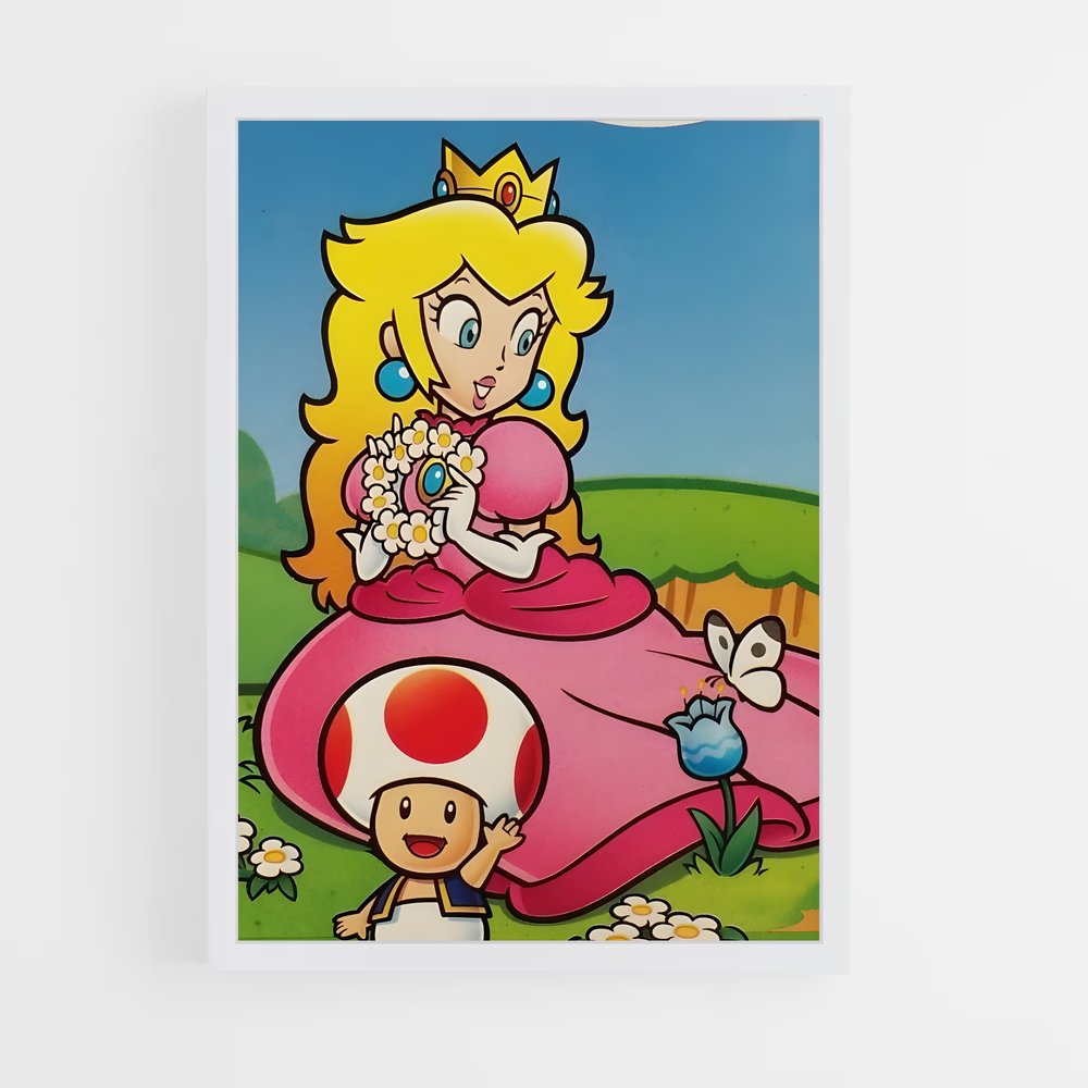 Poster Princess sur Champignon – affiche Mario (vue 3)